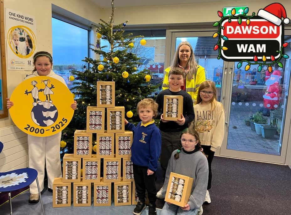 DAWSON WAM team drop off over 200 Christmas crackers