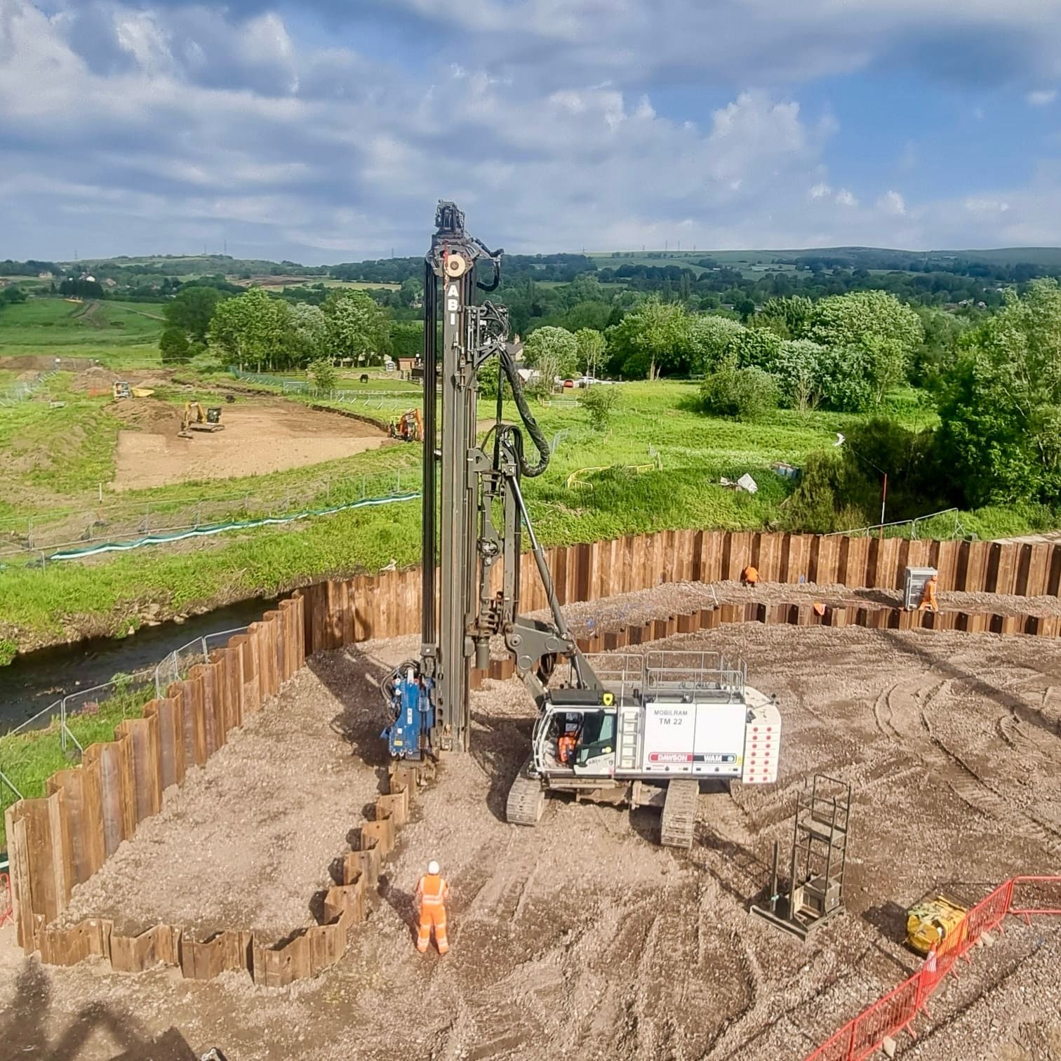 Riverside Sheet Piling on the edge of the Peak District